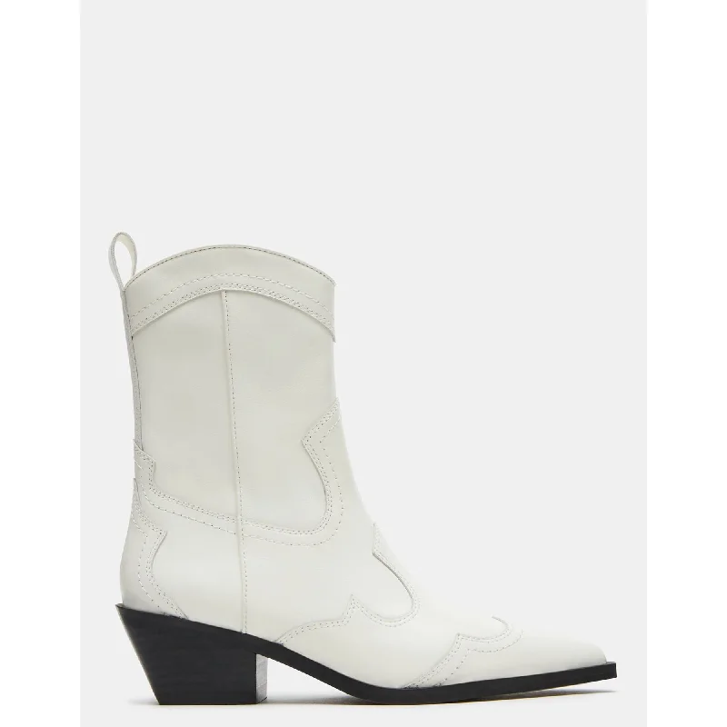 Casual boots for winter season-Shayne White Leather