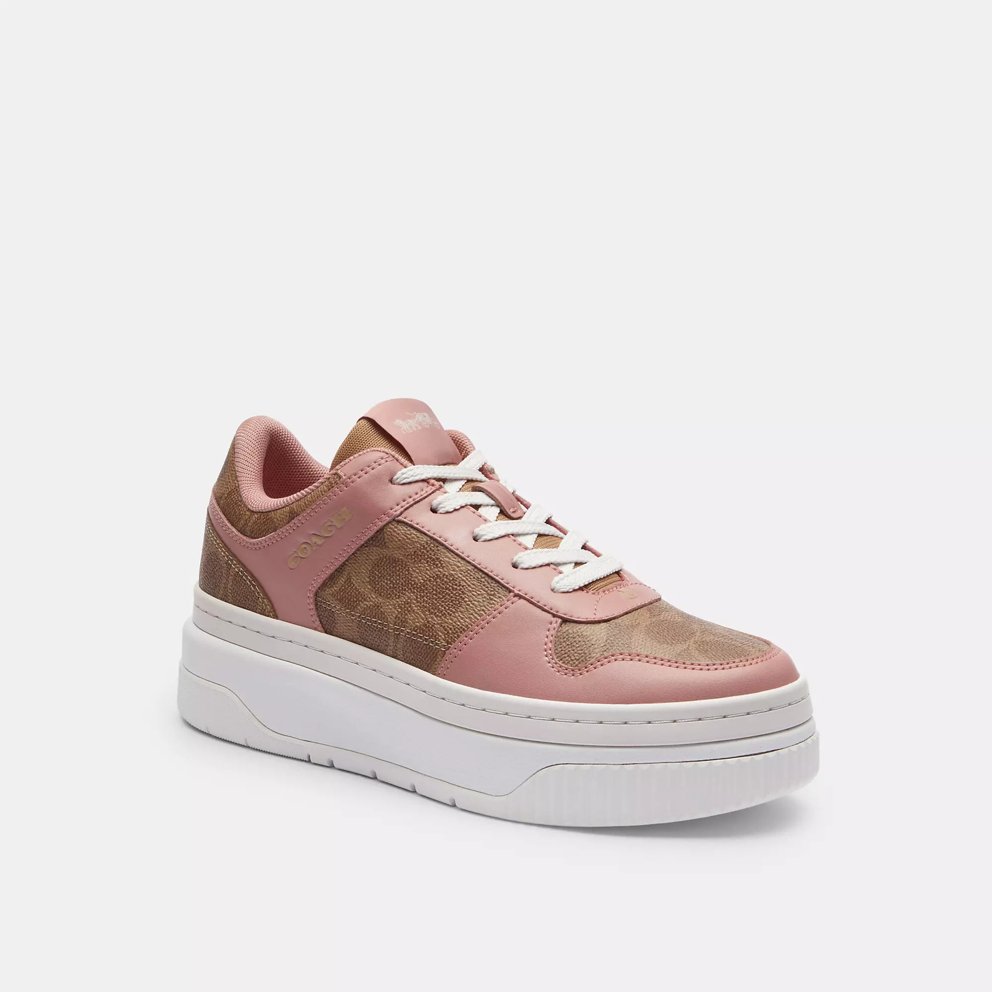 Shoes for improving foot flexibility-Coach Outlet Platform Sneaker In Signature Canvas