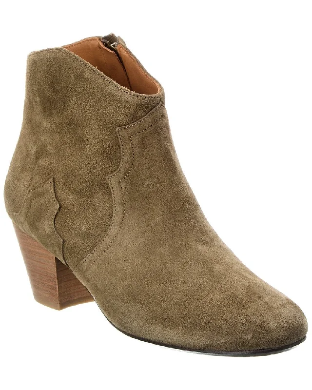 Short boots women-Isabel Marant Dicker Suede Bootie