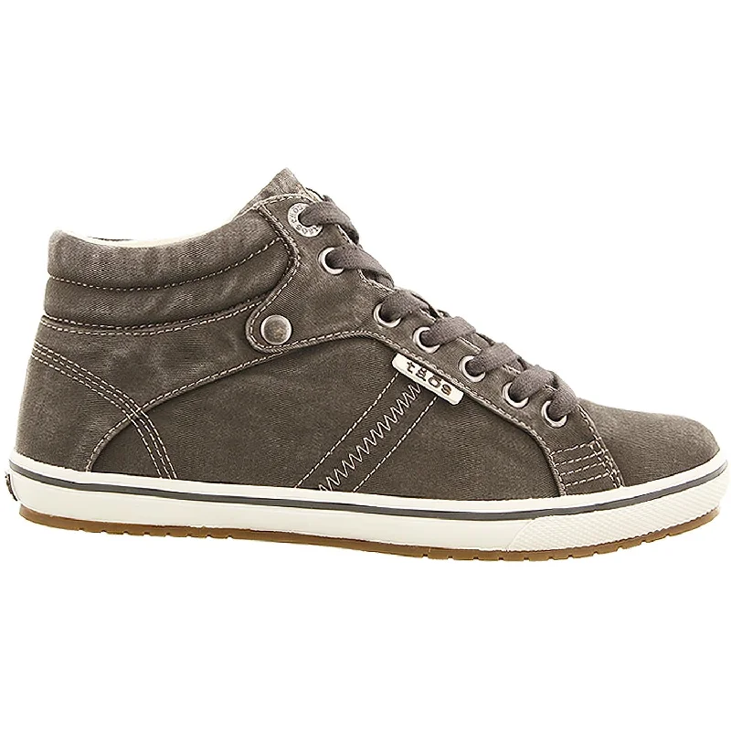 casual shoes with arch support for extra comfort-Women's Taos Top Star Graphite Distressed Fabric