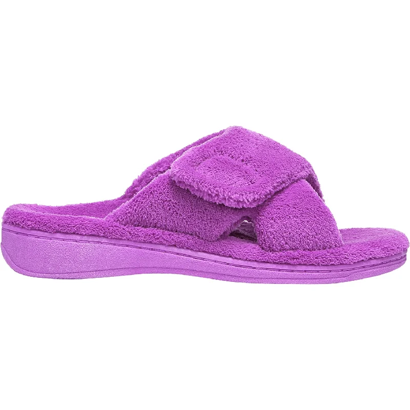 Slippers fork clinks-Women's Vionic Relax Purple Cactus Terrycloth