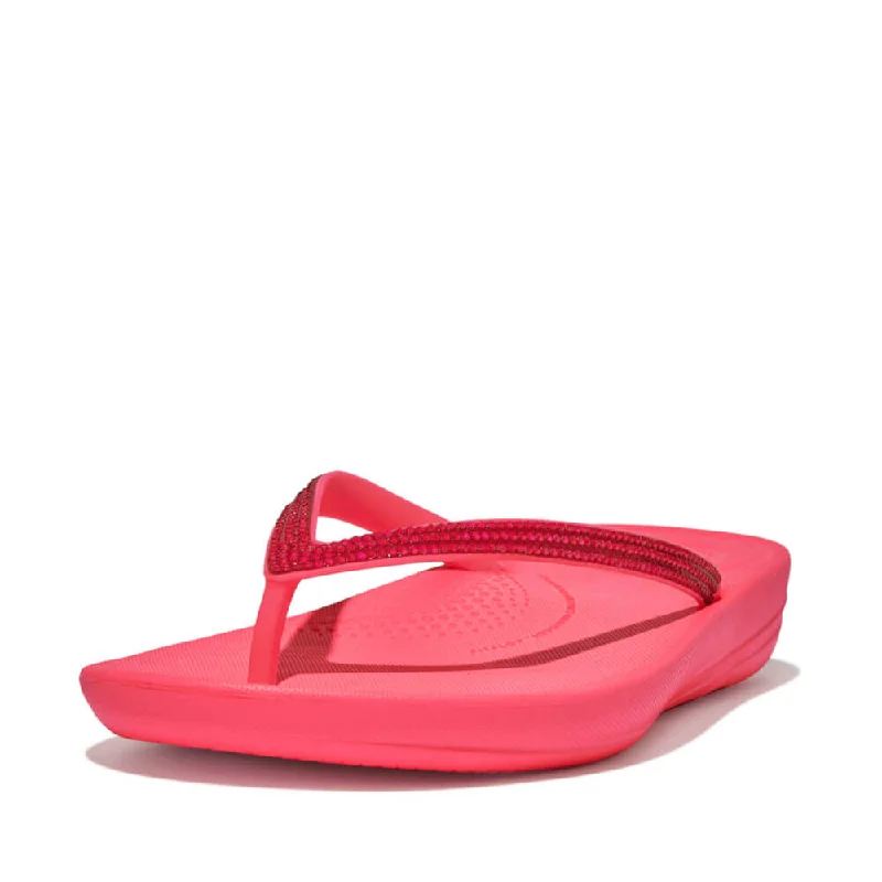 Sandals travel agents-FitFlop Iqushion Sparkle Flip Flops Sandals - Pop Pink