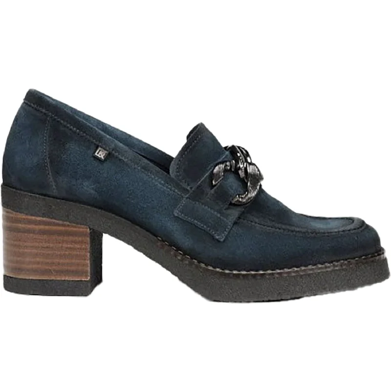 casual shoes with eco-conscious designs-Women's Dorking Oprah D9193 Petrol Suede