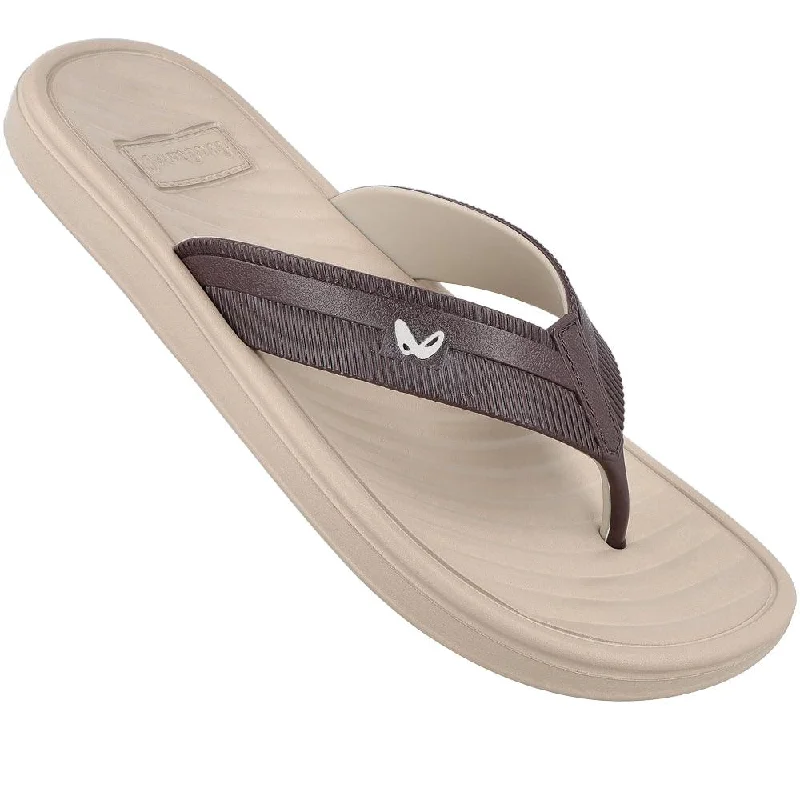 Slippers road turns-Men's Flip Flop Slippers - WC8725 Greige Brown