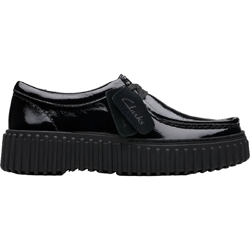 comfortable shoes for fashion-forward trips-Women's Clarks Torhill Bee Black Patent