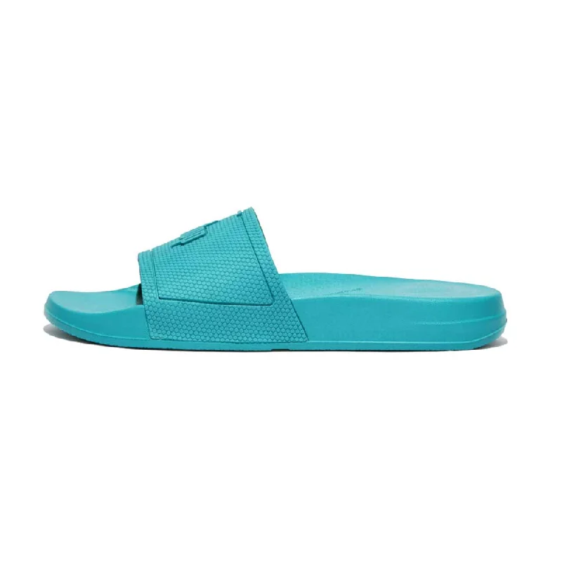 Sandals business travel-FitFlop Iqushion House Slide Sandals - Tahiti Blue