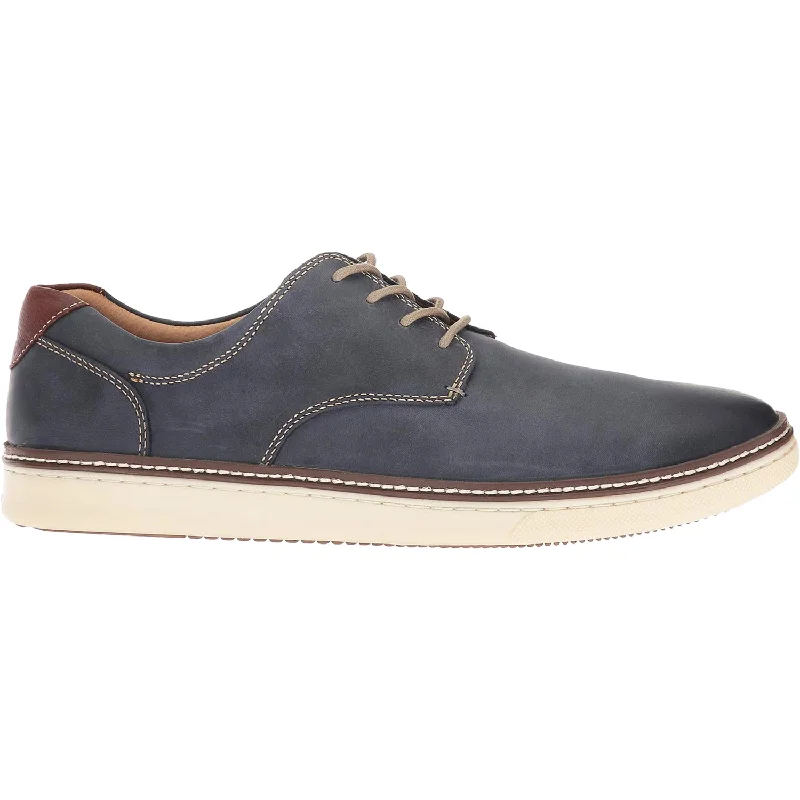 Fashion & Dress Shoes for bold style-Men's Johnston & Murphy McGuffey Plain Toe Navy Oiled Full Grain Leather