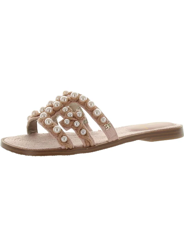 Sandals trip planners-Bay Womens Cut-Out Slip On Slide Sandals