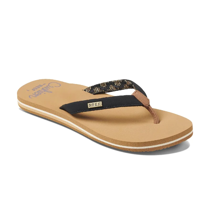 Sandals pool rules-Reef Cushion Sands Women's Sandals - Black/Tan