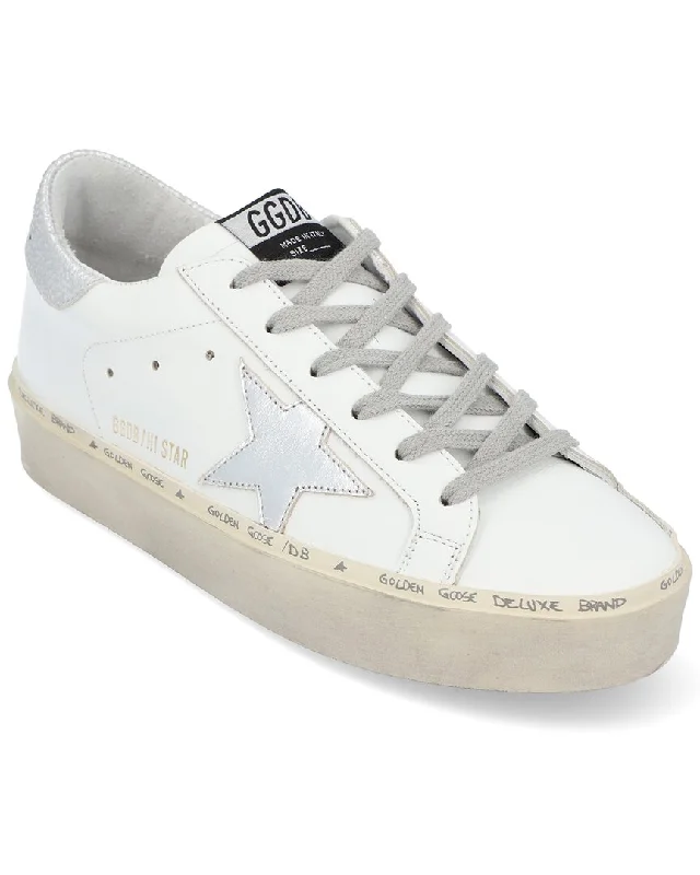 Shoes for bodyweight exercises-Golden Goose Hi-Star Leather Sneaker