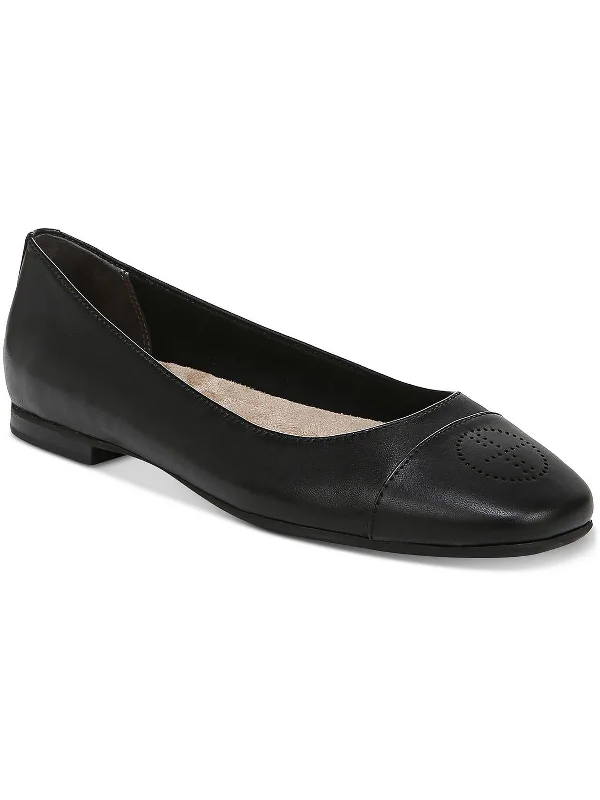 Flats for women with small feet-Aerinn  Womens Leather Padded Insole Ballet Flats