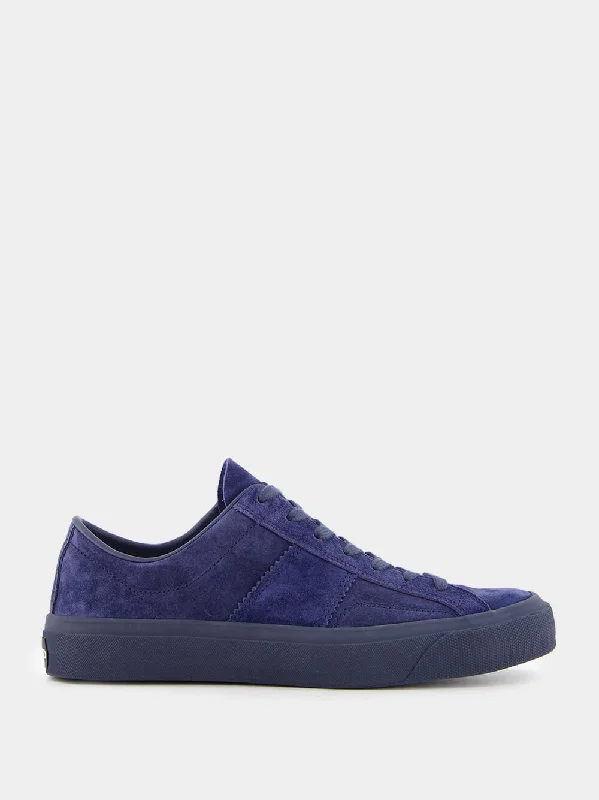 Stylish running Athletic Shoes-Classic Blue Suede Sneakers