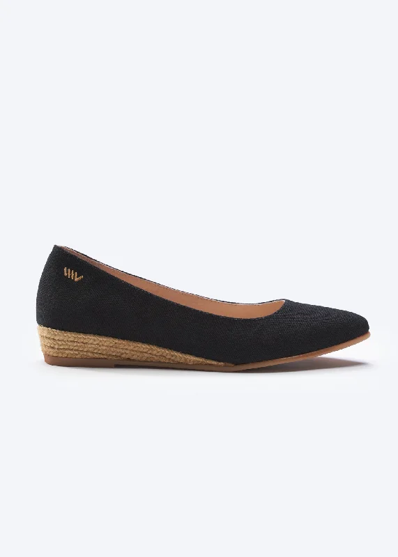 Flats shoes with polished details-Rubina Canvas Flat