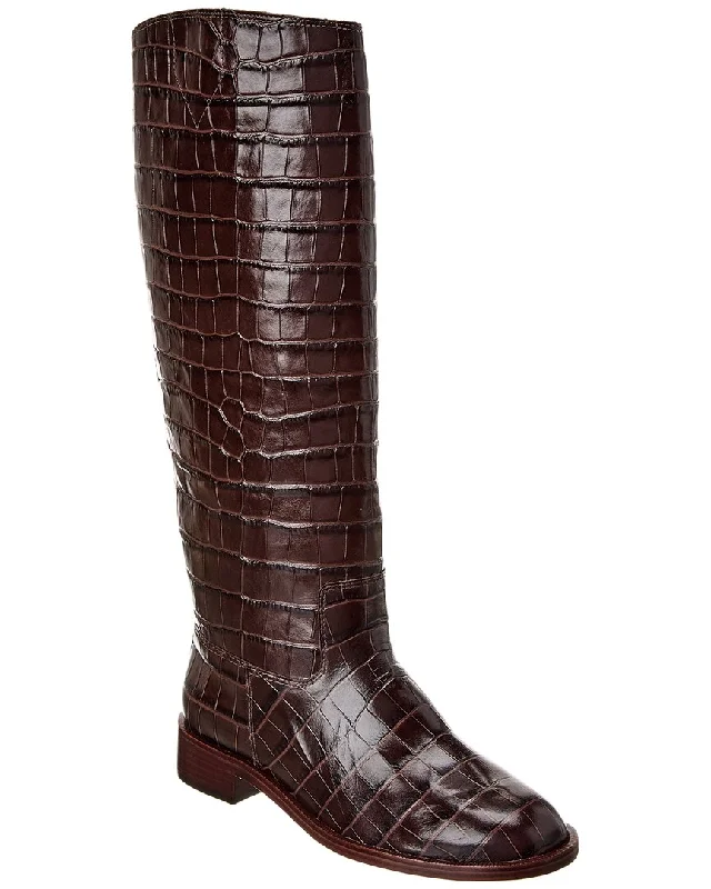 Comfortable designer boots women-SCHUTZ Terrance Up Leather Boot