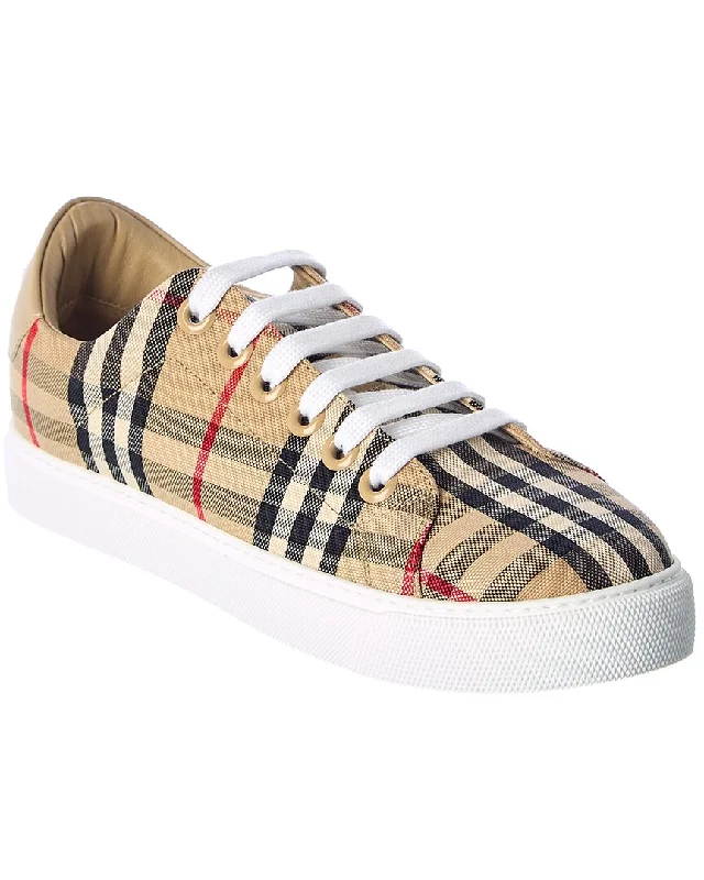 Shoes for quick agility drills-Burberry Vintage Check Canvas Sneaker