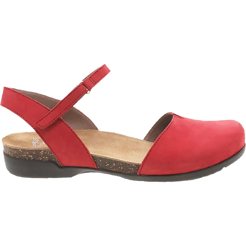 casual shoes for women with wide feet-Women's Dansko Rowan Red Nubuck