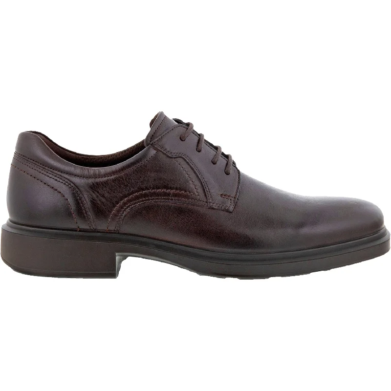 Fashion & Dress Shoes for polished professionals-Men's Ecco Helsinki 2.0 Plain Toe Tie Mocha Leather