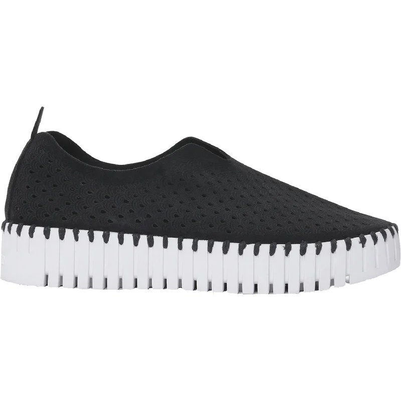 high-quality casual shoes for all-weather conditions-Women's Ilse Jacobsen Tulip 3373 Platform Black Synthetic