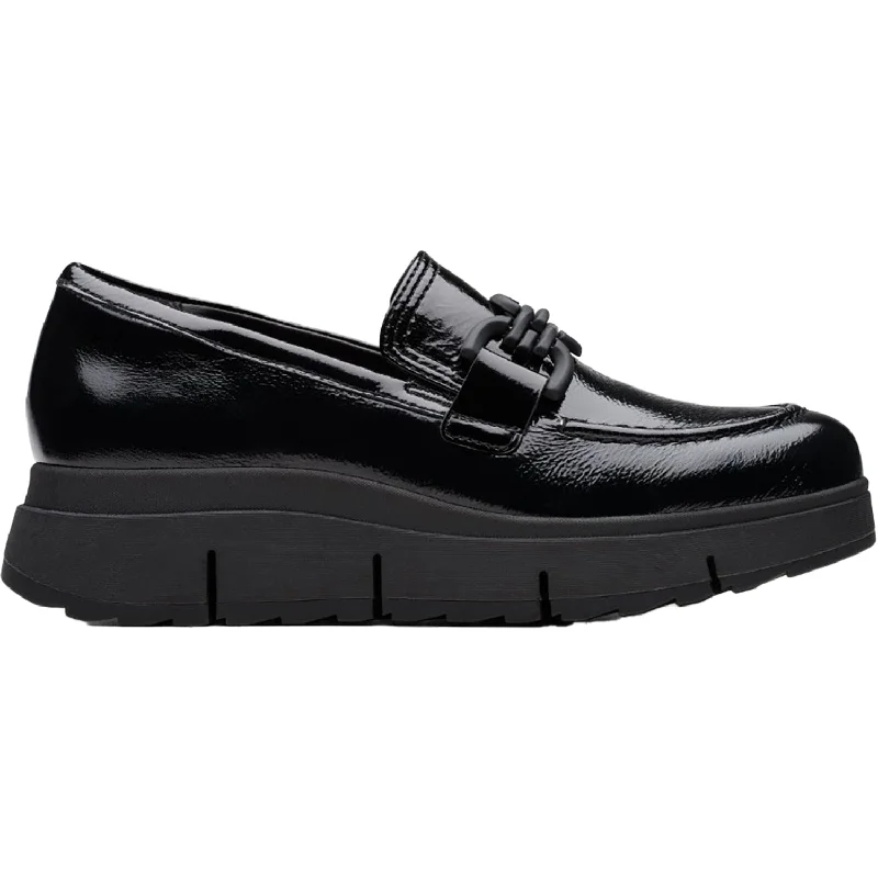 casual shoes for fashionable weekend wear-Women's Clarks Loriini Izzy Black Patent Leather