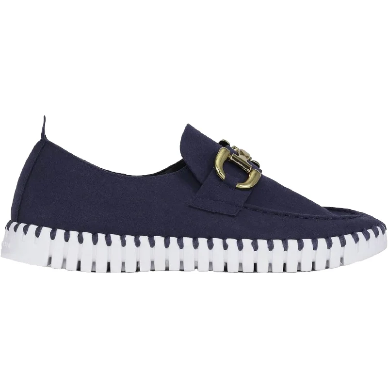 comfy casual shoes for long days-Women's Ilse Jacobsen Tulip 3874 Dark Indigo Microfiber