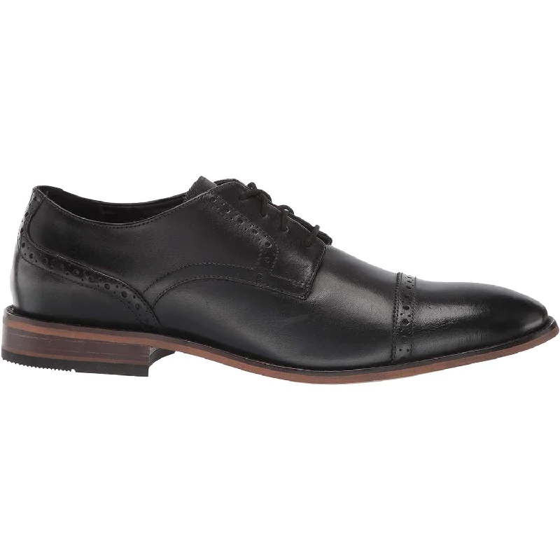 Fashion & Dress Shoes for cocktail party-Men's Bostonian Lamont Cap Black Leather