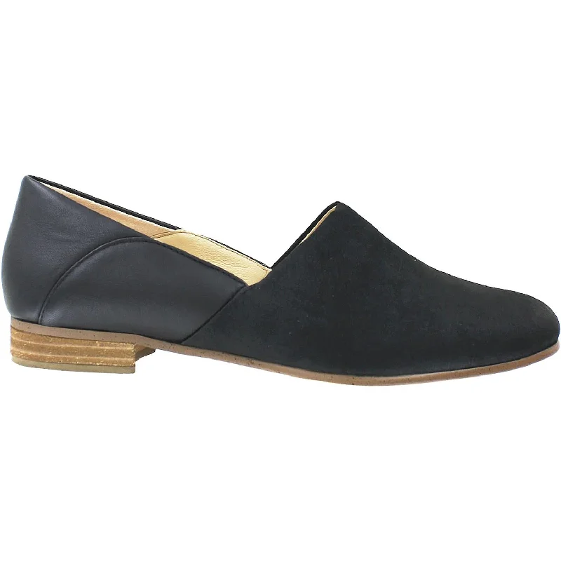 Fashion & Dress Shoes with standout design-Women's Clarks Pure Tone Black Combi Leather/Nubuck