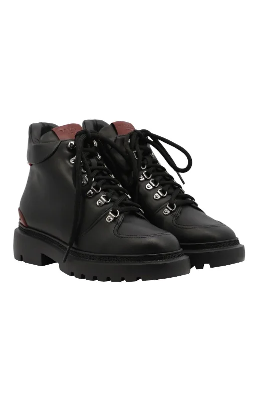 Casual boots outdoor stylish-Bally Valiant 6239847 Men's Black Calf Leather Boots