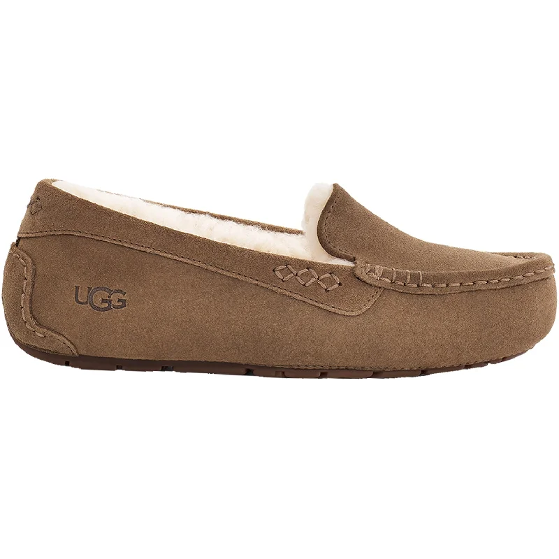 Slippers home glows-Women's UGG Ansley Hickory Sand Suede