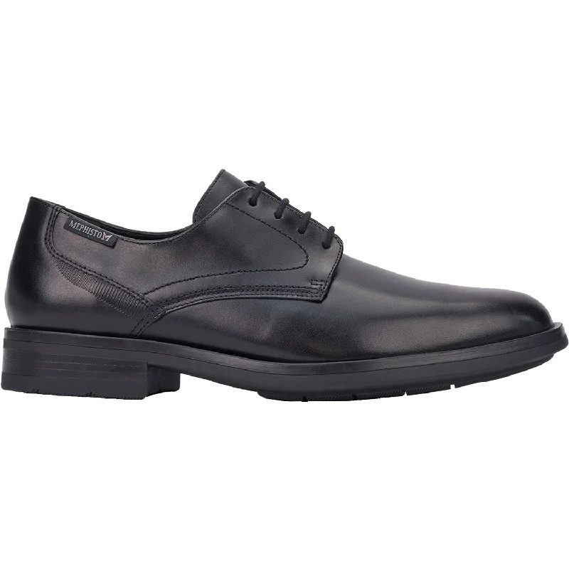 Fashion & Dress Shoes with fashionable look-Men's Mephisto Smith Black Leather