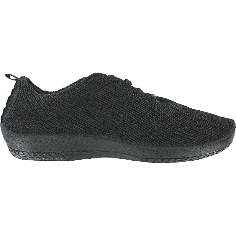 trendy casual shoes for casual weekends-Women's Arcopedico LS Black Knit Fabric