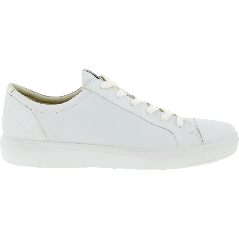 casual shoes for day-long adventures-Men's Ecco Soft 7 City Sneaker White Leather