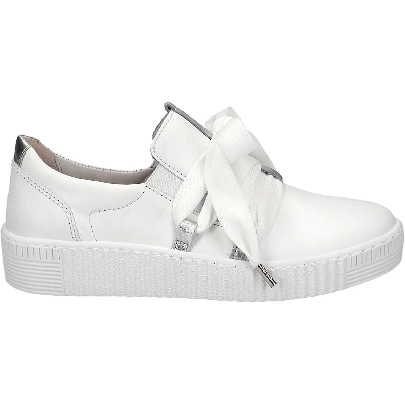 trendy casual shoes with cushioning for added comfort-Women's Gabor 83.333.21 White Leather