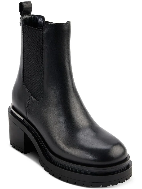 Winter leather boots men-Patria   Womens Man Made Block Heel Chelsea Boots