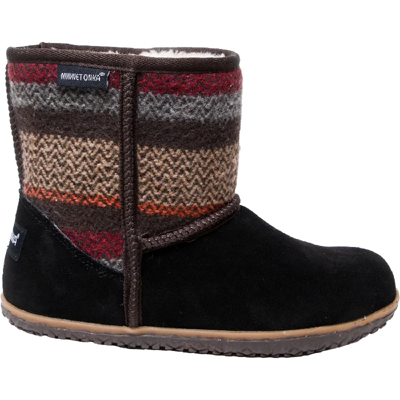 Slippers alarm rings-Women's Minnetonka Tali Black Multi Suede