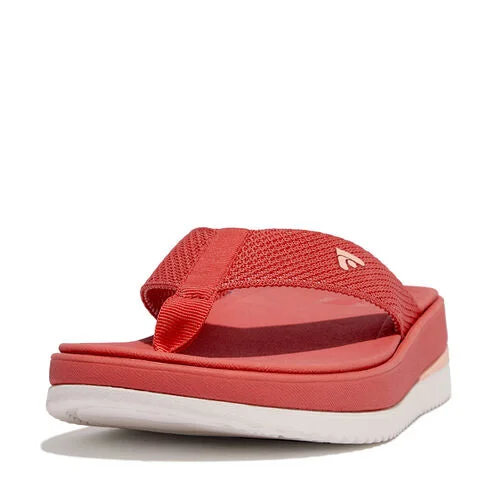 Sandals butler service-FitFlop Surff Two-Tone Webbing Toe-Post Sandals - Rosy Coral