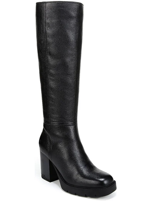 Casual ankle boots-Willow Womens Leather Knee-High Boots