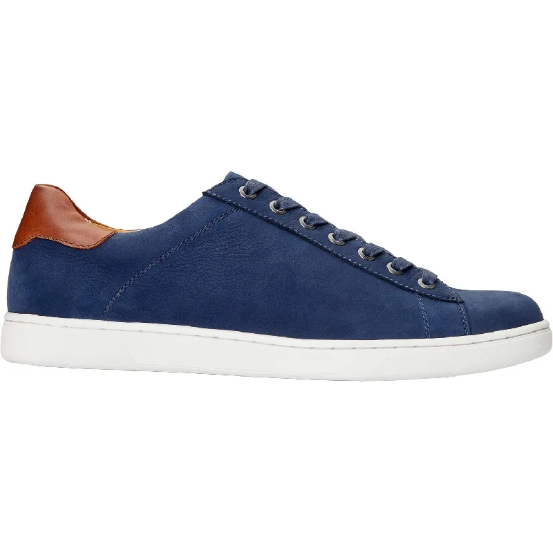 casual shoes with breathable mesh-Men's Vionic Baldwin Navy Nubuck