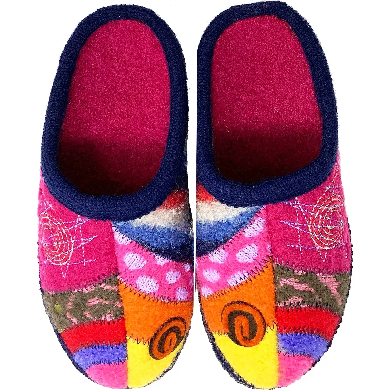 Slippers tree rustles-Women's Haflinger Calypso Strawberry Wool