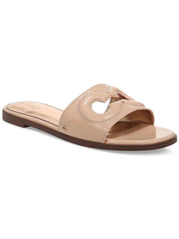 Sandals visa requirements-Maura Womens Faux Leather Slip On Slide Sandals