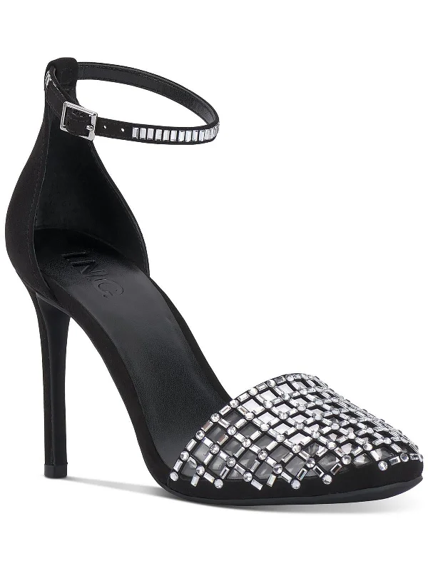 Sandals seasonal offers-Jaspen Womens Rhinestone Embellished Heels