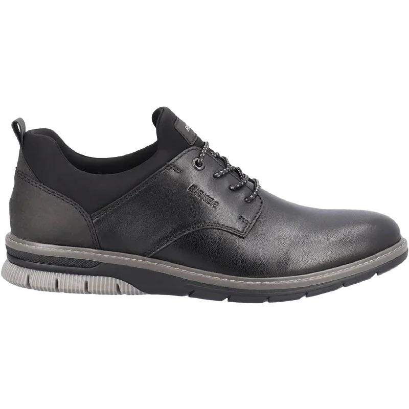 Fashion & Dress Shoes with simple chic-Men's Rieker 14454-01 Black/Black/Black Leather