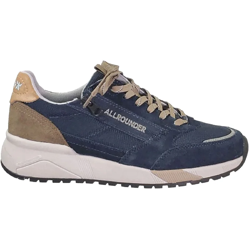 affordable everyday casual shoes-Men's Allrounder by Mephisto Scarmaro Blue Suede