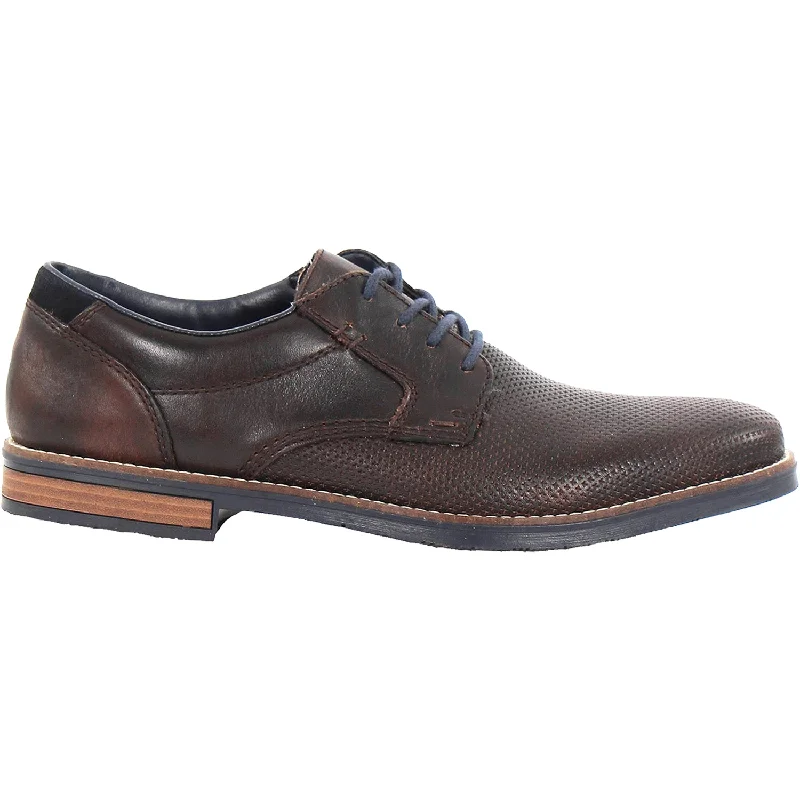 Fashion & Dress Shoes for elite events-Men's Rieker 13511-25 Dimitri 11 Kakao/Pazifik Leather