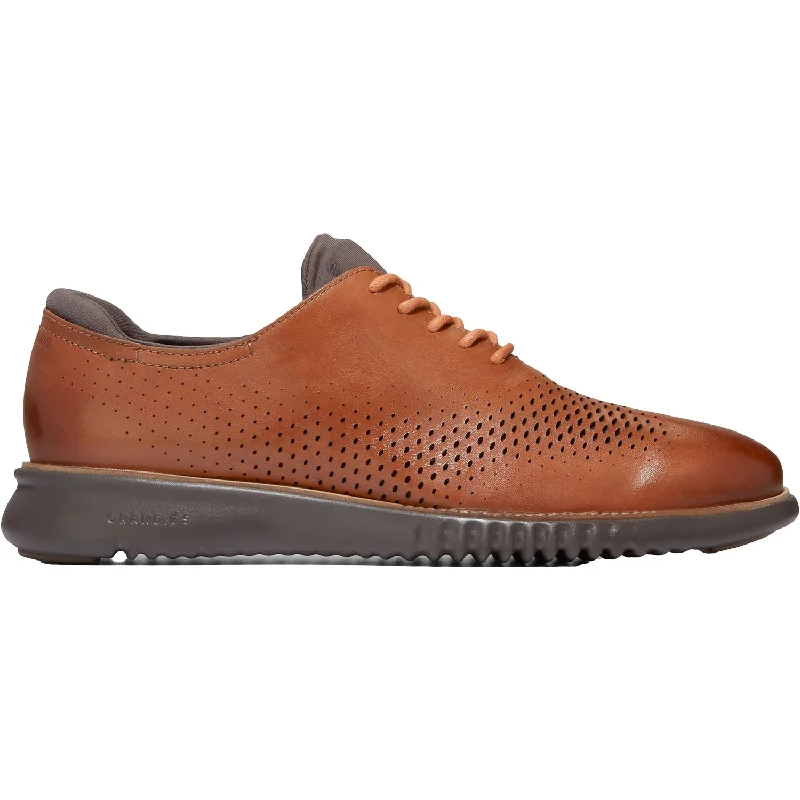 Fashion & Dress Shoes with Swarovski crystals-Men's Cole Haan 2.ZERØGRAND Laser Wingtip British Tan/Java Leather