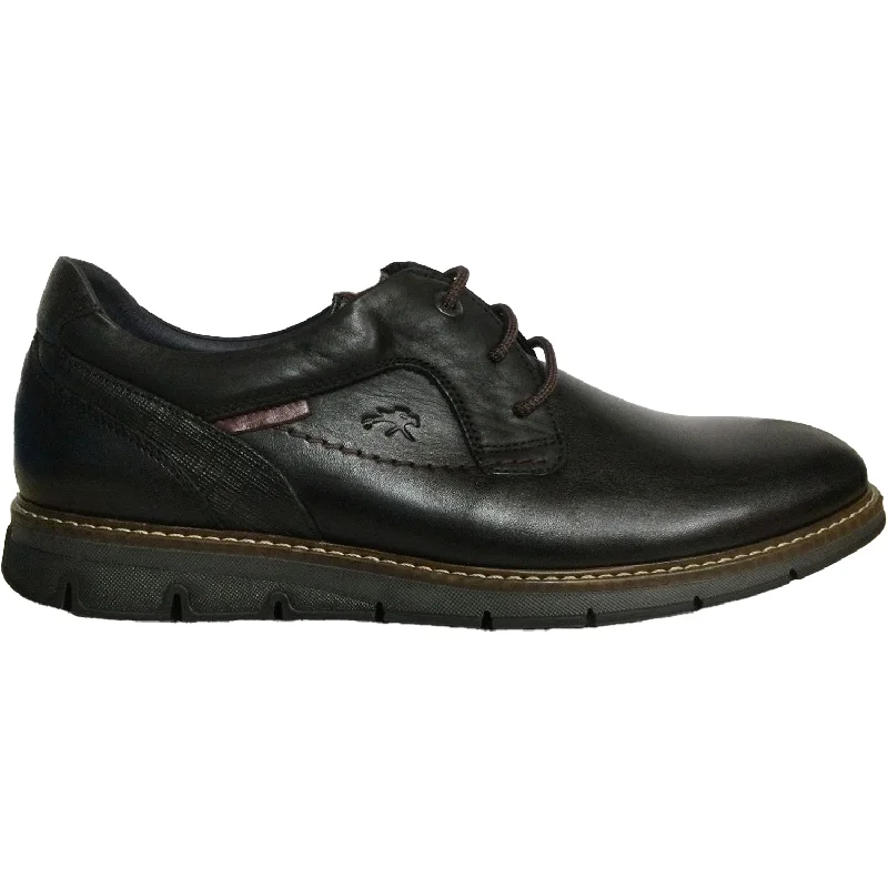 Fashion & Dress Shoes with fashionable colors-Men's Fluchos Kiro Black Leather