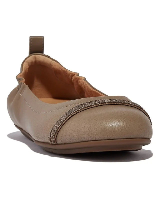 Flats shoes for relaxed look-FitFlop Allegro Leather Ballet Flat