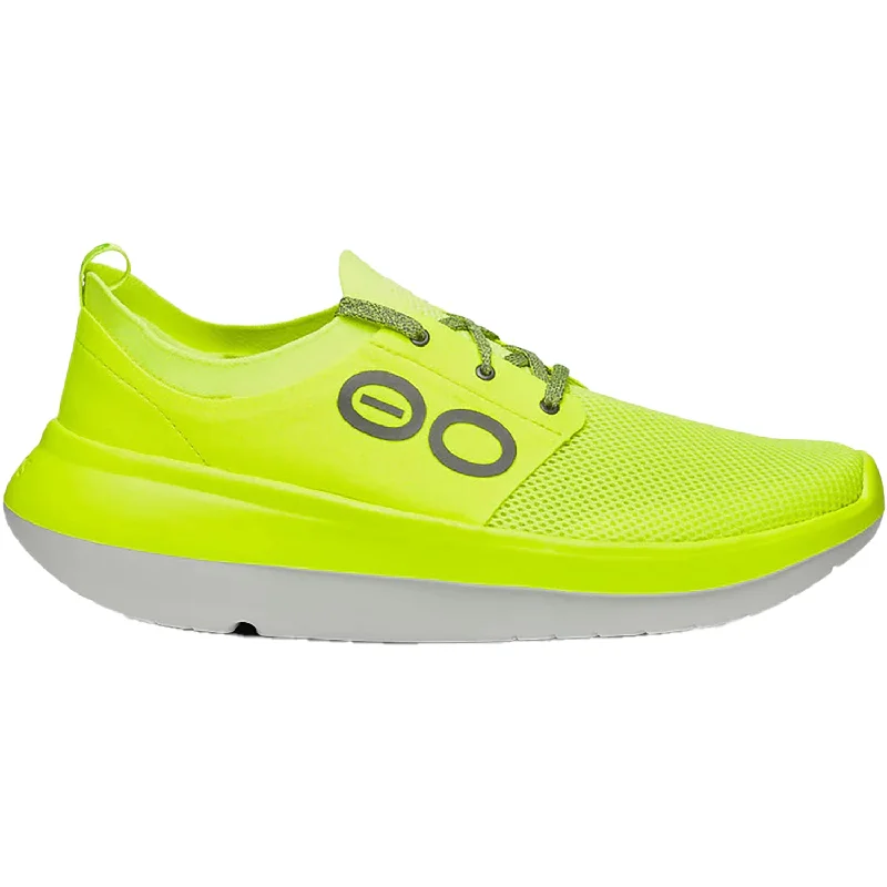 casual shoes for chic looks-Men's OOFOS OOmy Stride White/Electro Mesh